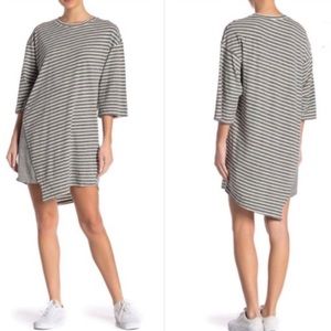 Current Elliot Slice Stripe Tee Shirt  Dress L 3